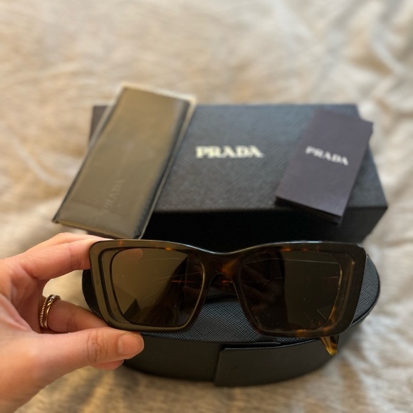 Prada Dark Brown Sunglasses - Picture 1 of 8